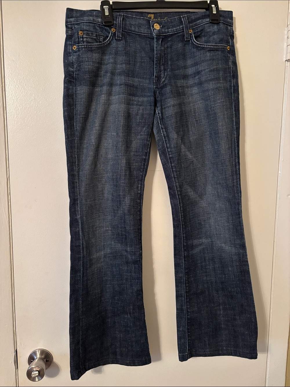 7 For All Mankind Dark Indigo Flare Jeans